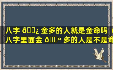 八字 🌿 金多的人就是金命吗（八字里面金 🌺 多的人是不是命硬）